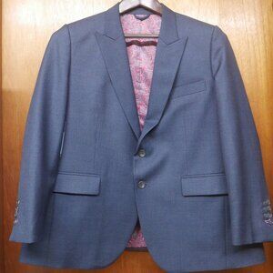 Bindle & Keep Bespoke 2-Piece Suit Steel Blue LGBTQ *Read for Size*
